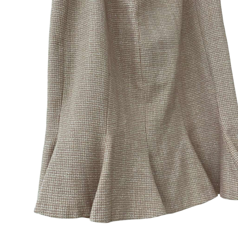 Maggy London Petites Pink Vintage Tweed Lace Trim Skirt Suit Blazer Y2K sz 10 P - Picture 15 of 16